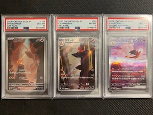 Charizard EX SAR 201 Trio SV2a Scarlet & Violet Pokemon 151 Japan PSA 10+8