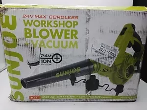 Soplador de taller Sun Joe 24V-WSB-LTE 24 voltios iON+ + kit de aspiradora | 2 bolsas antipolvo - Imagen 1 de 1