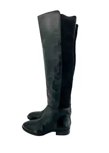 Sam Edelman Pam Black Leather Stretch Back Over the Knee Black Boots 7.5 New SH2 - Picture 1 of 12