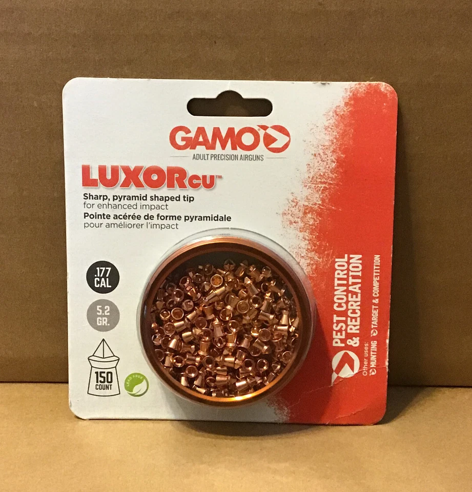Gamo 632282054 LUXOR Cu Sharp Pyramid Shaped  .177 Cal Pellets - 150 ct