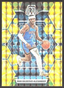 2022-23 Panini Mosaic Shai Gilgeous-Alexander Oklahoma City Thunder #4 Yellow