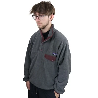Vtg Patagonia Synchilla Snap-T Pullover Fleece Mens Small M Jacket Sweatshirt - Image 1 of 4