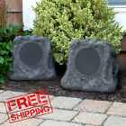 Free Rock Outdoor Speakers With Bluetooth Wireless Waterproof Garden Pair System