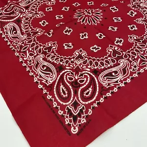 Sciarpa fazzoletto Bandana vintage Hav-A-Hank rosso paisley 15187 USA nuova di zecca! NOS - Foto 1 di 4