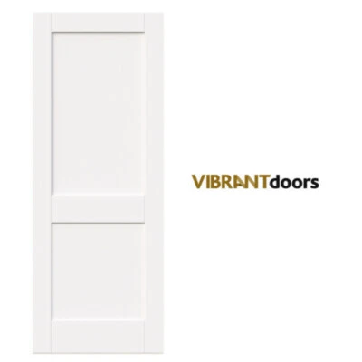 White Shaker Style 2 Panel Prefinished Internal Door - Brand New - Image 1 of 2