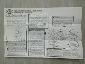 Kusan ALCO FA-2 Diesel Locomotive Assembly Instructions Sheet (parts list)-Repo - Picture 1 of 4