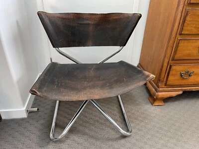 Original 1st production Erik Magnussen Z Down Chair •Rarest saddle leather model - Image 1 of 4