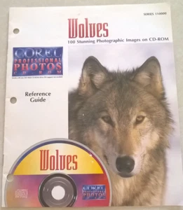 Corel Corp WOLVES - CD Rom 100 Images Professional Photos - ULTRA RARE VINTAGE - Picture 1 of 6