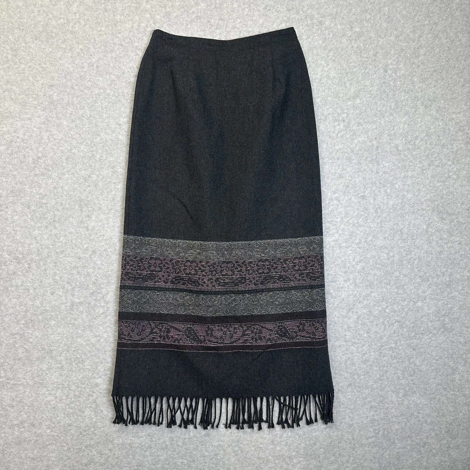 Vestido Vintage Granero Western Hippie Boho Suroeste Maxi Falda Tribal Azteca Talla 6 Foto 1 de 4
