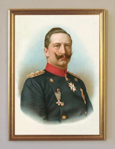 Kaiser Wilhelm II. Portrait um 1900 Deutsches Kaiserreich A3 13 Gerahmt - Bild 1 von 1