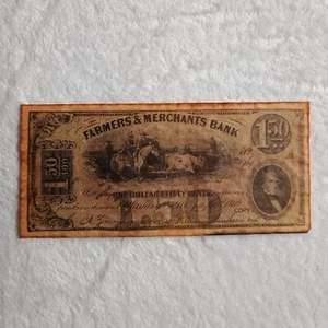 Billete Union 1862 Washington DC por reproducción de billete de $1,50 - Imagen 1 de 5