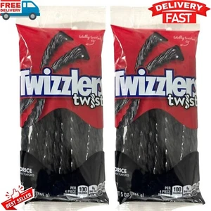 Twizzlers Black Licorice Twists 5oz American Candy Chewy Sweets 5oz (Pack of 2) - Picture 1 of 2