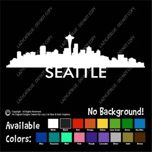 Seattle Washington Aufkleber Sticker WA State Skyline Himmelslandschaften Stadtansicht - Bild 1 von 23