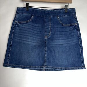 Code Bleu Women's M Denim Skort (built in shorts) Sits at Waist, Pull-On