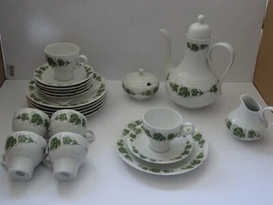 Tirschenreuth Kaffeeservice 6 Personen Weinlaub 21 Teile - Bild 1 von 10
