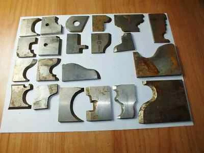 Engineers Tool Steel - 21 Vintage Spindle Moulder Profile Cutters Blades HSS - Image 1 of 4