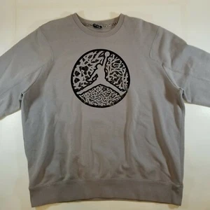 Air Jordan Geometric Jumpman Sweatshirt Men's Size 2XL Gray Black (606827-025) - Picture 1 of 12