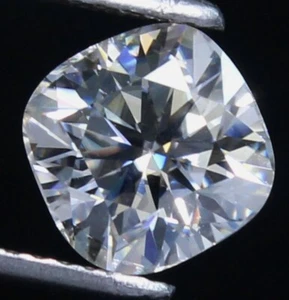 CVD Diamond 0.60 Ct IF Clarity Lab Grown 1 Pc Cushion D Color 5 x 5 mm Certified - Picture 1 of 11