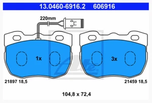 ATE Disc Brake Pad Set For LAND ROVER Discovery I Range Rover(606916) #GR - Imagen 1 de 1