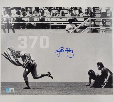 Rick Monday autograph signed 11x14 Photo Saves American Flag ~ Beckett BAS WIT - Image 1 of 3