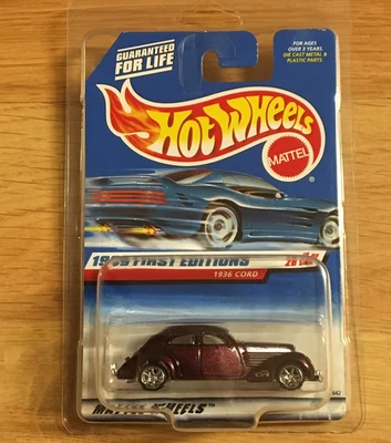 Hot Wheels 1999 First Editions 1936 Cord CUSTOM Super Real Riders Wheel Swap - Image 1 of 4