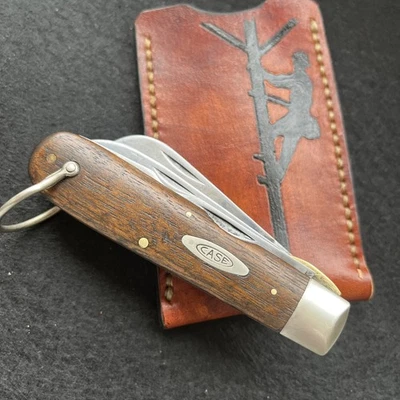 Case XX Linesman Electrician Knife With Leather Slip. Vintage - Image 1 of 4