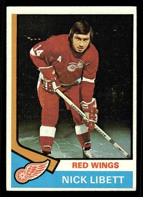 1974-75 Topps Nick Libett #193 - Detroit Red Wings - Image 1 of 2