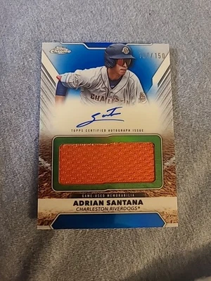 2025 Topps Chrome Pro Debut Autographs Auto Patch Adrian Santana #PDJAR-AS /150 - Image 1 of 3