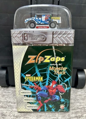 ZipZaps Micro RC Spider-Man Monster Truck 2004 RadioShack Marvel VTG Zip Zaps - Image 1 of 4