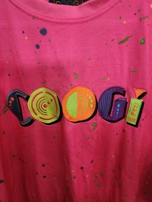 Vintage COOGI Australia Fully Embroidered Short Sleeve TShirt - Size XXXL Pink - Image 1 of 4