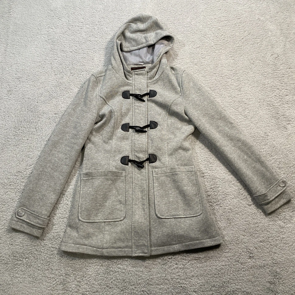 CHAQUETA ABRIGO CON CAPUCHA GRIS YOKI NEW York mujer m *leer* y *ver fotos* Foto 1 de 4