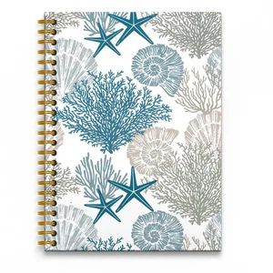 Vintage Beach Ocean Notebook, Ocean Themed Gifts Journal, Preppy Beachy Nauti... - Bild 1 von 7