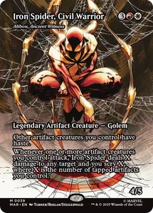 Iron Spider, Civil Warrior 0039 ~ **Borderless** Mythic MTG Marvel Spider-man - Picture 1 of 1