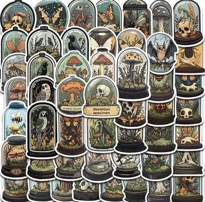 Pegatinas estilo tarro de exhibición gótico 50 piezas pegatinas estéticas góticas ENVÍO GRATUITO Foto 1 de 4