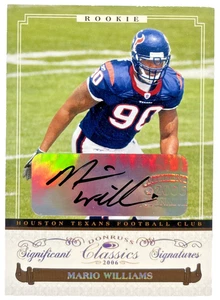Donruss Classics Significant Signatures Gold 2006 Mario Williams novato automático radiocontrol - Imagen 1 de 2