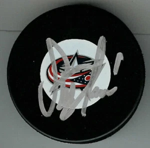 STEVE MASON Signed COLUMBUS BLUE JACKETS Puck w/COA - Picture 1 of 1
