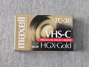 Maxell VHS-C TC-30 HGX-GOLD VIDEOCASSETTE PREMIUM ALTA QUALITÀ NUOVE SIGILLATE - Foto 1 di 5