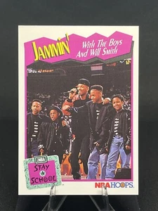 WILL SMITH 1991-92 NBA Hoops #326 "Jammin' With The Boys and Will Smith" Insert - Picture 1 of 2