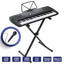 Digital Piano Keyboard 61 Key - Portable Electronic Instrument with Stand