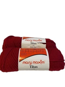 Lot Of 2 Mary Maxim Titan 3 Ply Bulky Type 3 oz New - Picture 1 of 5