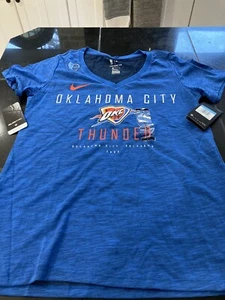 WOMENS Nike DRIFIT OKLAHOMA CITY THUNDER SHORT SLEEVE T SHIRT M MEDIUM BLUE NWT - Picture 1 of 4
