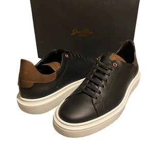Good Man Brand Legend London Black Dark Vachetta Edge Italy Sneakers Men's 9.5 - Picture 1 of 11