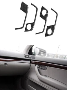 4Pcs Door Inner Panel Trim Strip Interior Carbon Fiber For Audi A4 S4 2005-2008 - Picture 1 of 12