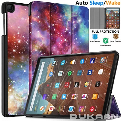 Leather Cover Magnetic Smart Tablet Case for AMAZON Kindle Fire HD 10, HD 8", 7" - Image 1 of 4