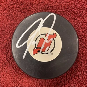 Jacob Josefson Signed New Jersey Devils Puck Autograph NHL - Picture 1 of 1