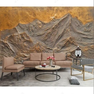 Vlies Fototapete Wandtapete Wandbilder Gold und Silber Bergkupferrelief 12064 - Bild 1 von 5