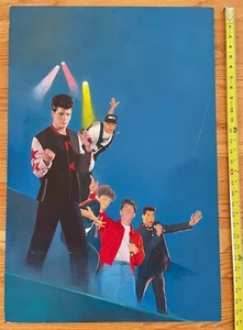 1991 Original Painting NEW KIDS ON THE BLOCK "On Stage" Book Cover Accornero - Picture 1 of 10
