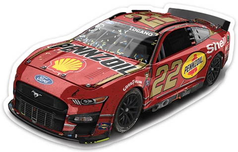 Joey Logano Shell Pennzoil NASCAR Penske Bronze Mustang #22 Type Die-cut MAGNET Cover