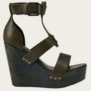 ALL SAINTS Leather Rotchiko Wedge Platform Size 38 - Picture 1 of 12