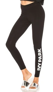 IVY PARK Womens Leggings Pants Active Spell Out Stretchy Soft Black XSmall XS - Picture 1 of 3